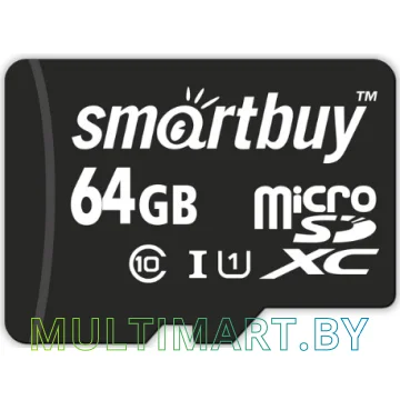 Карта памяти Smartbuy microSDXC SB64GBSDCL10-00 64GB